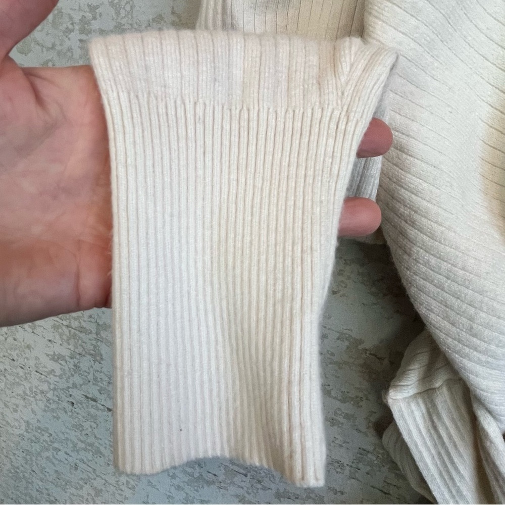 REVOLVE L'Academie Cream V-Neck Sweater - Picture 9 of 16